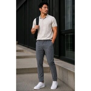 Lululemon ABC Commission Pants Mens 31 Gray Warpstreme Stretch Slim Casual Dress